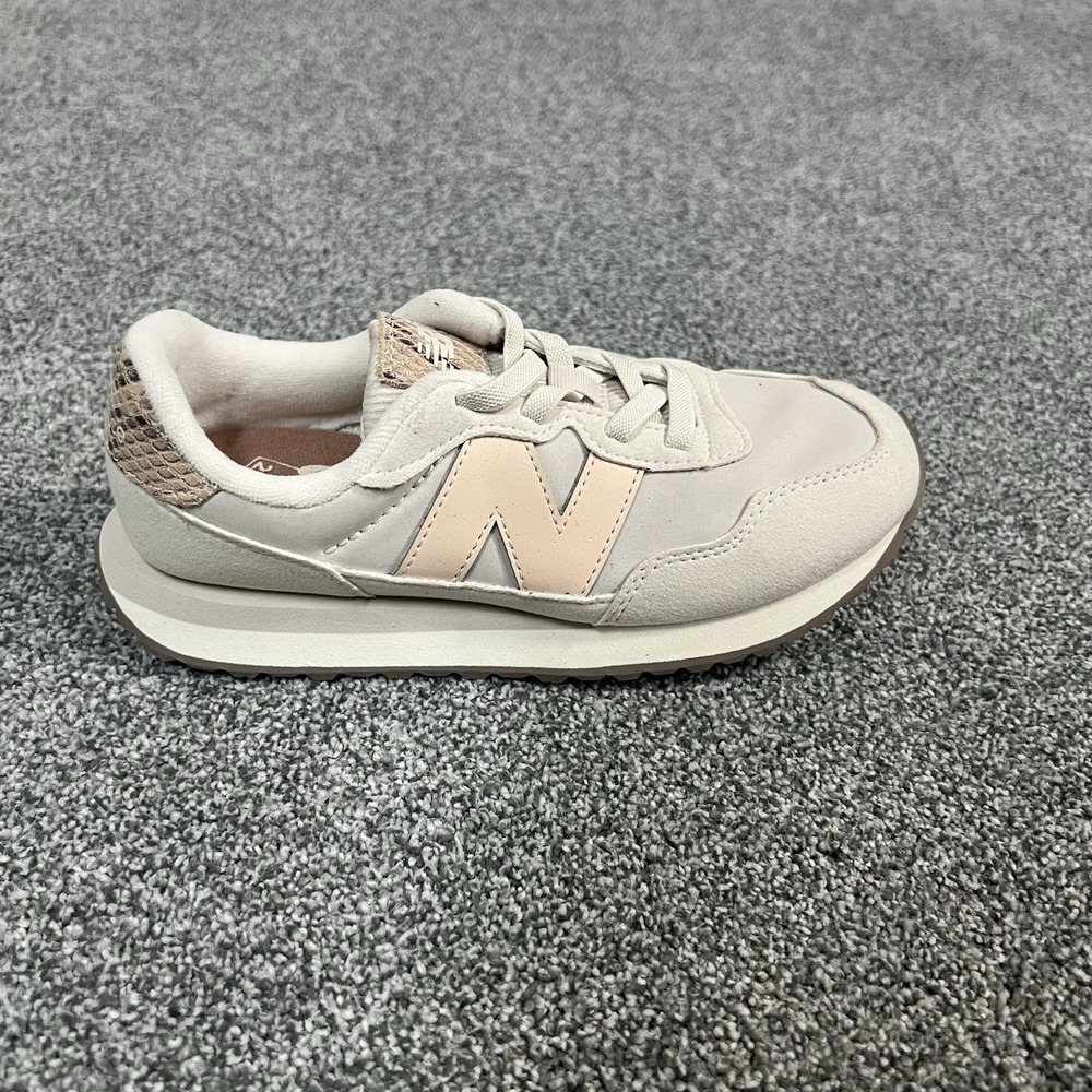 New Balance 237 Kids Size 2 Sneakers Beige Pink Snake Print PH237ATR Shoes
